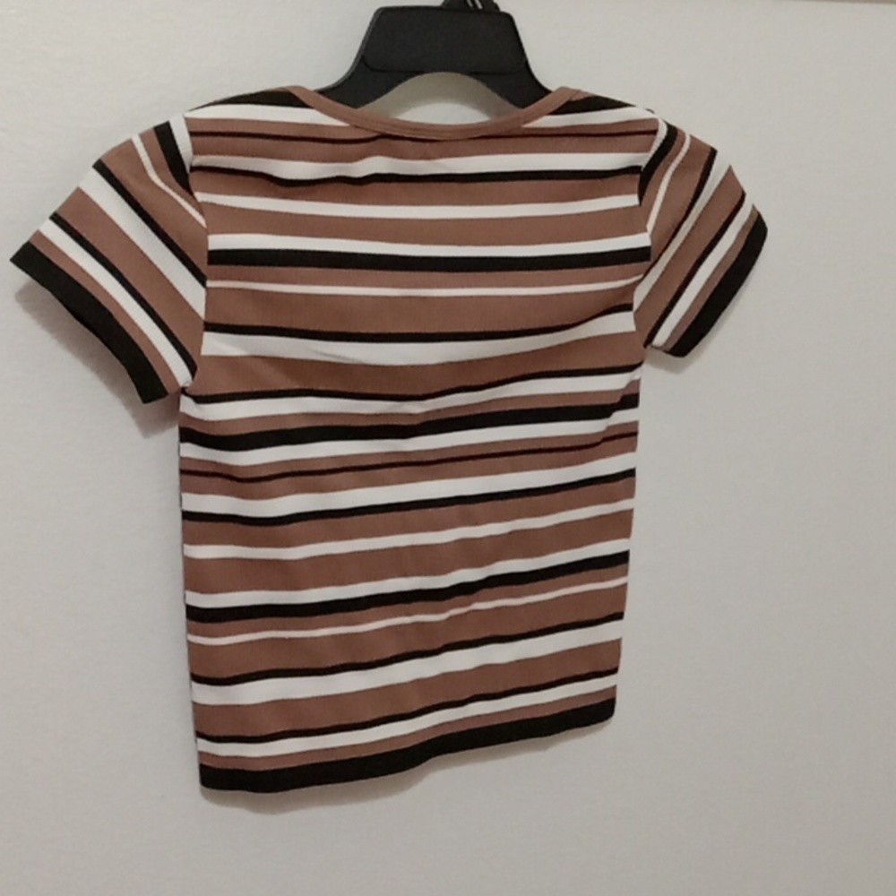 No Boundaries [NWOT] Brown, Black, and White Top - Picture 3 of 4